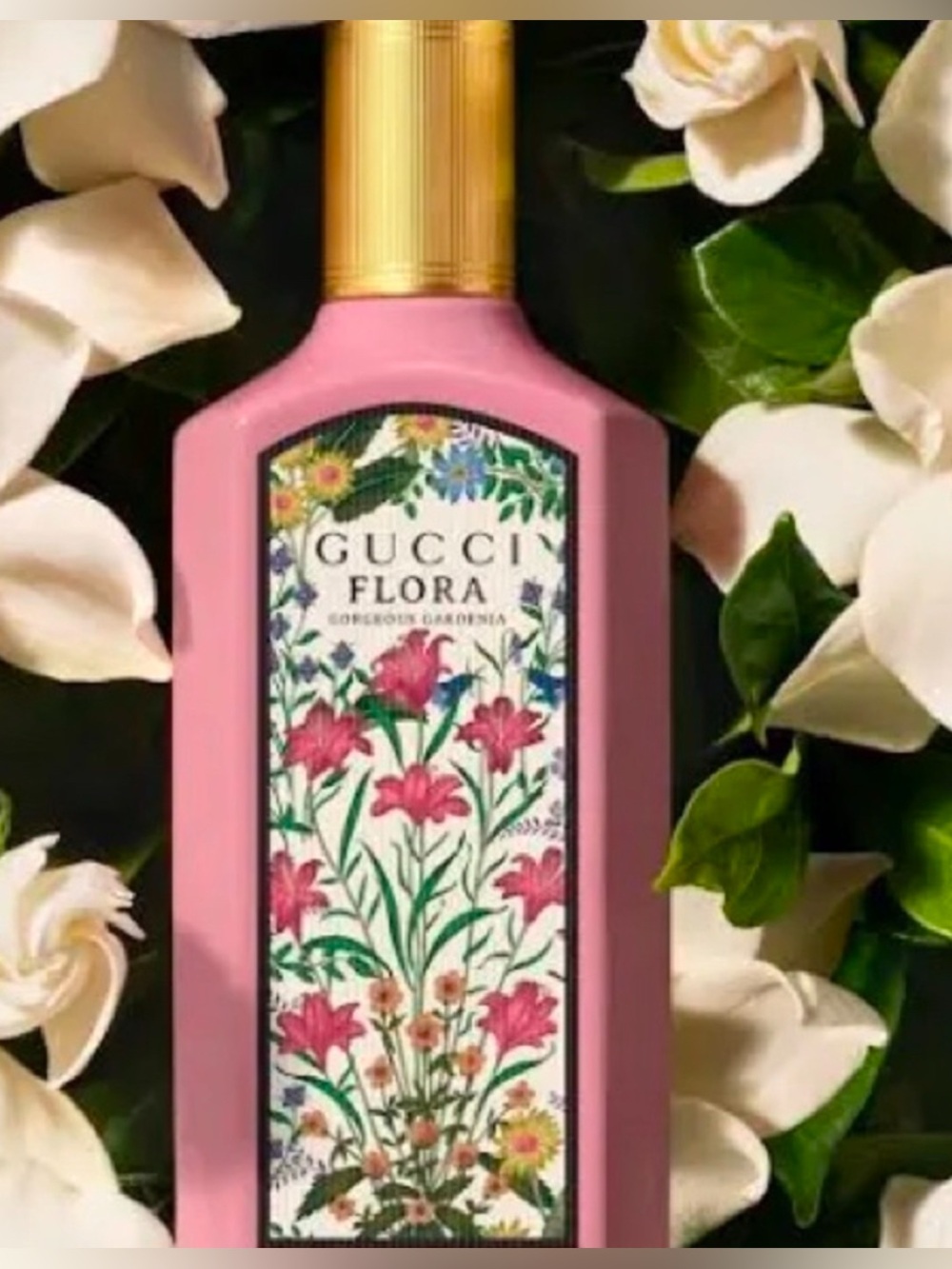 Gucci Pink Floral Body Mist with Gold Cap